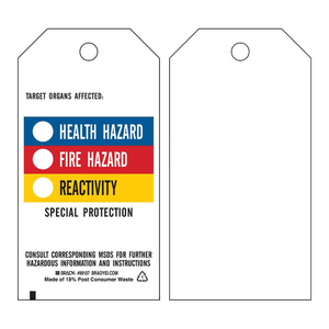 Étiquette de signalisation de risque chimique Brady résistante à la chaleur et aux produits chimiques pour les zones de sécurité industrielle - Product Image 2