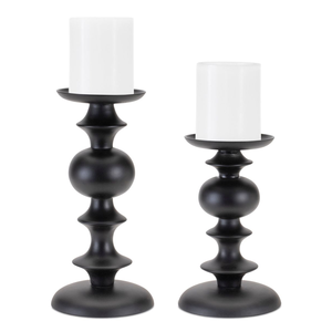 Candelabro Decorativo de Metal para Decoración del Hogar, Portavelas de Pilar Decorativo de la Mejor Calidad, Aluminio Fundido Negro, Hecho a Mano y Personalizado - Product Image 3