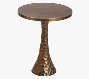 Mesa Auxiliar Metálica Sofisticada con Acabado Dorado, Mueble de Diseño, Mesa Decorativa de Lujo para Sala de Estar Contemporánea - Product Image 3