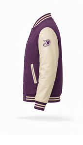 Manches en cuir style américain esthétique, lettres en chenille, vêtements professionnels pour l'université, vente en gros - Product Image 3