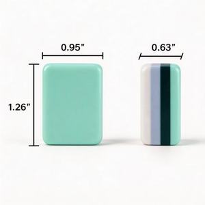 Cheeky Light Green Malachite 4 Layer Acrylic Mahjong Tiles 160pcs Laser Engraved Durable American <b>Entertainment</b> Set - Product Image 6