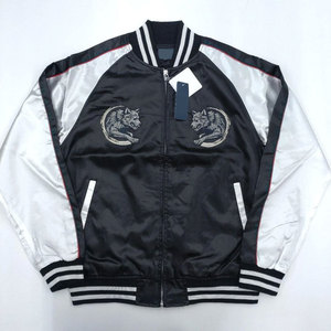 Chaqueta Sukajan de Satén Estilo Urbano, Recién Llegada, con Bordado Premium, Cuello Alto, Transpirable, Ecológica, Ligera, Informal para Invierno - Product Image 1