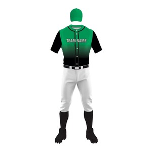 Premium 100% Polyester Breathable Short Baseball Jersey Full Button Team Uniforms Custom Print High Quality Export Standard - Product Image 1