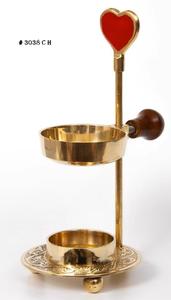 Lámpara de Perfume de Latón Pulido, Difusor de Aromaterapia, Quemador de Resina e Incienso con Copa Ajustable y Cruz para Aromatizar la Habitación - Product Image 4