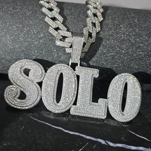 Custom Iced Out Letter Pendant Moissanite Charm <b>Necklace</b> Hip Hop Jewelry <b>for</b> <b>Men</b> and Women <b>Gold</b> & Rhodium Plated Rose <b>Gold</b> - Product Image 1