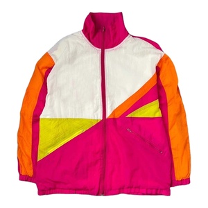 Conjunto Deportivo Vintage Colorblock, Chaqueta Cortavientos Rosa Intenso y Pantalones, Traje Deportivo de Verano Ligero para Actividades al Aire Libre - Product Image 2