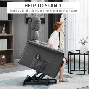 Poltrona Reclinabile Moderna a 1 Posto con Telaio in Legno, Estensibile e Regolabile, con USB e Rivestimento in Tessuto (Nessuna Spedizione nei Weekend) - Product Image 6