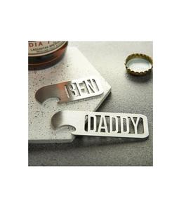Abridor de Botellas Grabado Metal Daddy, Herramienta de Bar de Acero Inoxidable, Regalo para Padre, Uso en Bar Doméstico - Product Image 1