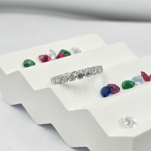 แหวนเพชรโมอิสสีเงินแท้สำหรับงานแต่งงานแหวนปาร์ตี้ออกแบบได้ตามต้องการ - Product Image 3