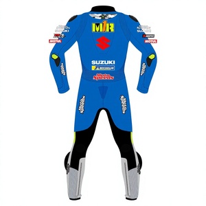 ชุดแข่งรถ Joan Mir Racing Suit Zuzuki MotoCP หนังวัวและหนังจิงโจ้ หนา 1.3 มม. ชุดจั๊มสูทสำหรับขี่มอเตอร์ไซค์/ชุดป้องกัน CE - Product Image 2