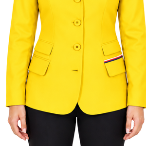 Light Lemon Printed Equestrian <b>Jacket</b> <b>Women</b> Tailored Riding Blazer Professional Horse Riding Competition Coat Quick Dry - Product Image 5