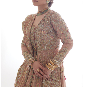 Nuevo Vestido de Novia Tradicional Indio de Primera Calidad para Invierno y Verano, Hecho a Mano, Elegante, Talla Grande, Largo hasta el Suelo, de Secado Rápido - Product Image 3