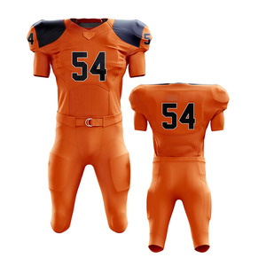 Conjunto de Camiseta y Pantalones de Fútbol Americano con Diseño Sublimado y Tela Absorbente de Humedad, Uniforme Profesional para Equipos, Fabricación OEM - Product Image 1