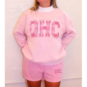 Women's Pullover Mock Neck Sweatshirt and Above Knee Shorts Breathable Casual Wear Customized Logo Printing Two Piece <b>Set</b> - Product Image 5