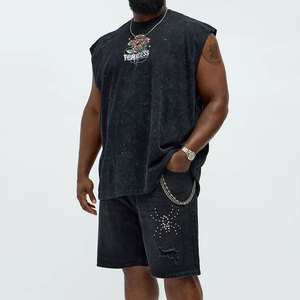 Shorts en jean pour hommes sur mesure, sportifs, écologiques, imperméables, à séchage rapide, respirants, déchirés avec poches latérales – Vente en gros - Product Image 6
