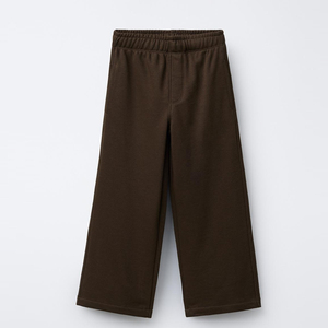 Ensemble de survêtement unisexe marron à capuche, couleur unie, en coton, décontracté, avec logo frontal, coupe ample, pour l'automne - Product Image 3