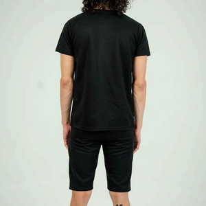 Ensemble d'été pour homme grande taille en tissu éponge uni, coupe ajustée, short en tissu éponge uni, vêtements d'extérieur, style hip-hop, 100% coton - Product Image 4