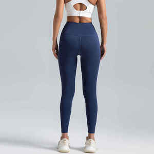 Leggings de yoga côtelés sans couture, soutien musculaire sculptant, collants de sport - Product Image 5