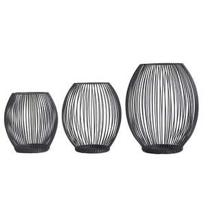 Center Table Decor <b>Black</b> Hollow Out Round Handmade Geometric Metal <b>Candlestick</b> Holder Stand Home Decoration Candle Holders By UO - Product Image 2