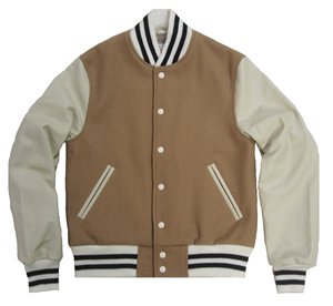 Veste universitaire unisexe personnalisée avec col montant, manches en cuir – Nouvelle collection Hiver 2022 – Vente en gros - Product Image 4