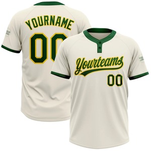 Camiseta de Béisbol Yourteams para Hombre, Manga Corta, Verde y Blanca, Transpirable, de Poliéster, con Nombre del Equipo Estampado, Corte Regular, para Todas las Temporadas - Product Image 3