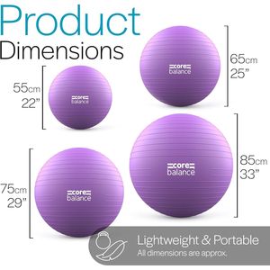 Pompa ad aria Core Balance per esercizi di yoga prenatali, pilates e maternità, serve anche come sedia da ufficio - Palla da yoga premium - Product Image 5