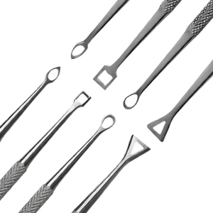Stainless Steel 4 Piece Hollow Tip Wax Carving Tools <b>Set</b> <b>Clay</b> Sculpting Kit 7.5 Inch Manual Dental Laboratory Instrument <b>Set</b> - Product Image 6