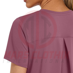 Camiseta informal estampada para mujer, de color sólido, producto superventas, ropa deportiva para gimnasio, camiseta para mujer. - Product Image 5