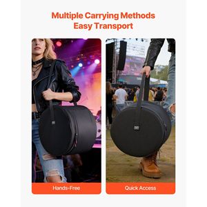 Set di 5 Custodie Leggere Imbottite in 600D per Batteria, con Imbottitura Spessa per Grancassa 22, Tom 12/13/16, Rullante 14 - Protezione Durevole per Strumenti - Product Image 5