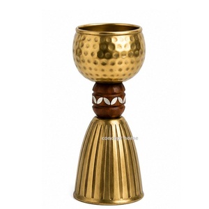 Custom Design Hand-Made Brass Incense <b>Burner</b> With Wooden Base And Decorative Inlay <b>For</b> Religious Use - Product Image 2