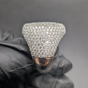 Moissanite Iced Out Dome <b>Ring</b> Luxury Hip Hop Statement Jewelry <b>Mens</b> Fashion <b>Ring</b> - Product Image 3
