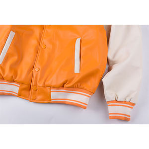 Chaqueta Varsity de Lona con Cuello Alto y Logotipo Personalizado de Béisbol, de Alta Calidad y Talla Grande para Hombre, Nueva Llegada - Product Image 5