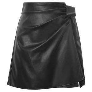 Nouvelle Collection 2026 – Jupe Vintage en Daim Taille Haute Marron, en Véritable Peau de Mouton, Modèle Plissé - Product Image 1
