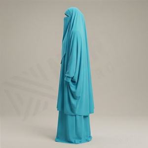 2025 OEM Kimono Abaya pour femmes musulmanes, en tissu polyester épais, doux et très extensible, col en V, manches longues, pour fêtes, Ramadan, mariages - Product Image 3
