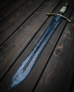 Épée en acier Damas pur, forgée à la main, OEM ODM, couteau écologique de qualité supérieure, meilleure épée Damas artisanale - Product Image 5
