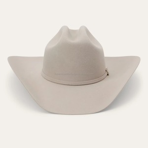 Light Grey Wool Felt Cowboy Hat Western Outback Hats <b>Men</b> Women Silver Belly Wide Brim Sombrero Casual Outdoor <b>Winter</b> Classic <b>Cap</b> - Product Image 4
