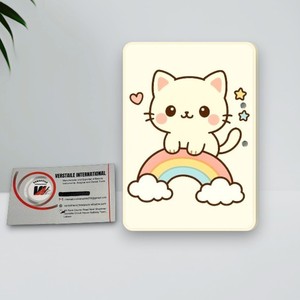 Cute Cat Rainbow Design Eyelash <b>Box</b> Rectangle Cardboard Lash <b>Storage</b> Packaging Beauty <b>Tool</b> For Twizer Eyelash Extension Plate - Product Image 1