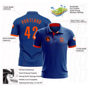 Chemise de golf pour homme, manches courtes, jersey léger respirant, couleur orange, performance athlétique - Product Image 3