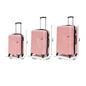 Triple Piece Hard <b>Shell</b> Luggage Collection Lightweight Travel Suitcases featuring Dual Spinner Wheels and Corner Protection Tech - Product Image 2