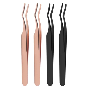 Pince à cils en acier inoxydable antistatique de haute précision, durable, pour pose de faux cils, outil professionnel pour débutants - Product Image 1