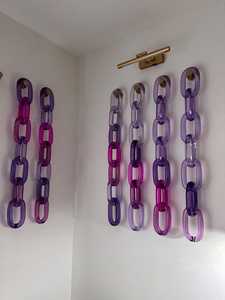 Cortina de Resina Degradada para Colgar en la Pared, Panel Decorativo de Acrílico con Eslabones, Separador de Ambientes, Diseño de Plástico Enlazable - Product Image 5