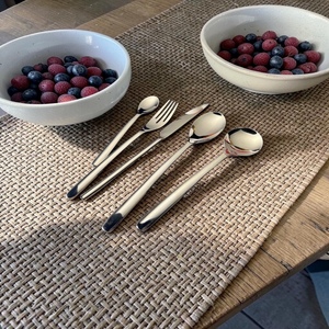 Minimalist Silver Plated Dinner Spoon Set <b>Mirror</b> Polish Long Handle Dishwasher Safe Wedding Utensils Metal Cutlery - Product Image 3
