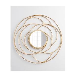 Espejo de pared con marco metálico opulento, perfecto para crear un punto de atención dramático en la sala de estar o la entrada. - Product Image 4