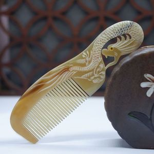 Peigne en corne de buffle fait main, brosse à cheveux naturelle polie, portable, écologique, art populaire - Product Image 4