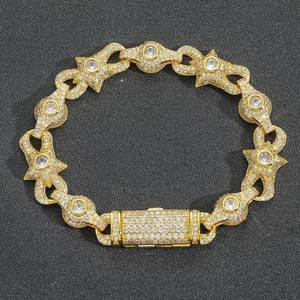 Bracelet de luxe en moissanite de qualité supérieure, style hip-hop, chaîne cubaine sertie de diamants, idéal pour mariage, fête, anniversaire - Product Image 2