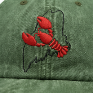 Casquette de baseball en coton personnalisée avec broderie homard, motif de l'état du Maine, style vintage délavé, casquette de papa, casquette OEM - Product Image 2