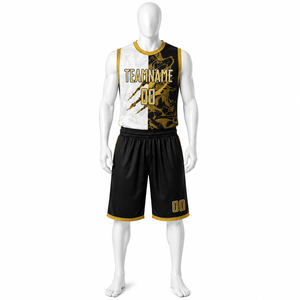 Uniforme de basket-ball pour hommes, design unique personnalisé, 100% polyester de haute qualité, séchage rapide, respirant, service OEM - Product Image 3