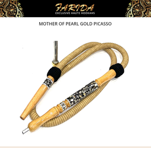 Superior Quality Unique Design Luxury Egyptian Designer Mother of Pearl Gold Picasso Decorated Stainless Steel <b>Hookahs</b> Supplier - Product Image 3