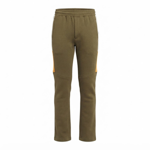 Nouvel ensemble de survêtement personnalisé pour homme, vert olive, à capuche, avec sweat-shirt à manches longues color block et pantalon de jogging à poches latérales - Product Image 5