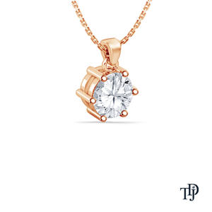 Pendentif solitaire en or 10K à six griffes avec diamant de laboratoire taille coussin, pour fabricants de bijoux, OEM, vente en gros et au détail - Product Image 3